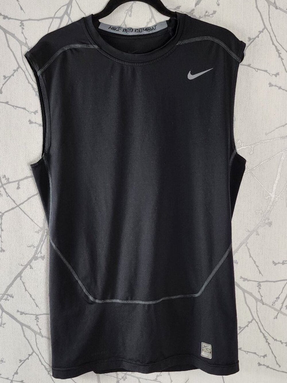 Nike Pro Combat Black Crewneck Muscle Tank
